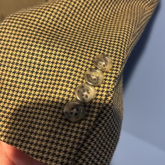 Mark Shale Cashmere Houndstooth Blazer/ Sport Coat -46L - Picture 3 of 7